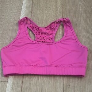 ZYIA Pink Lace Racerback Sports Bra